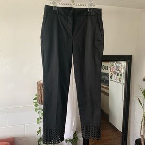 Zara High Waisted Crochet Ankle Dress Pants